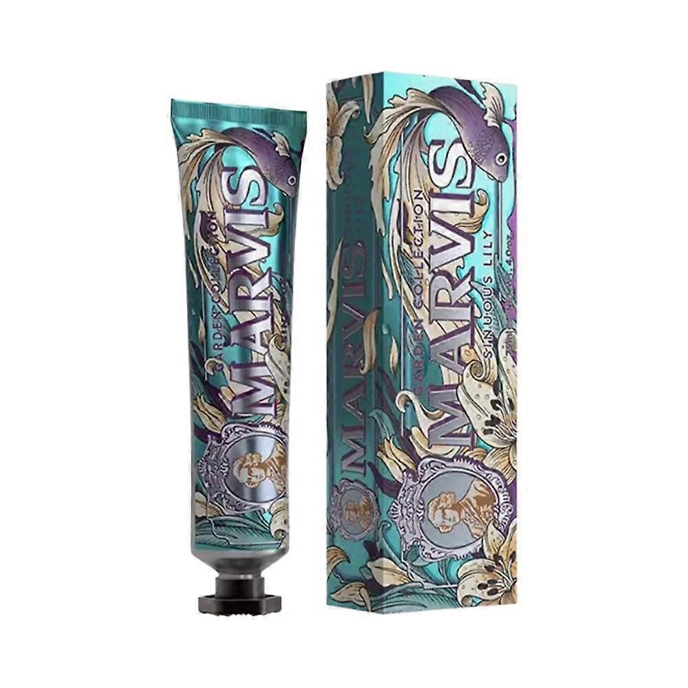 Whitening Toothpaste - Lily Blue, 75ml, with Mint & Floral Essence, Freshens Breath