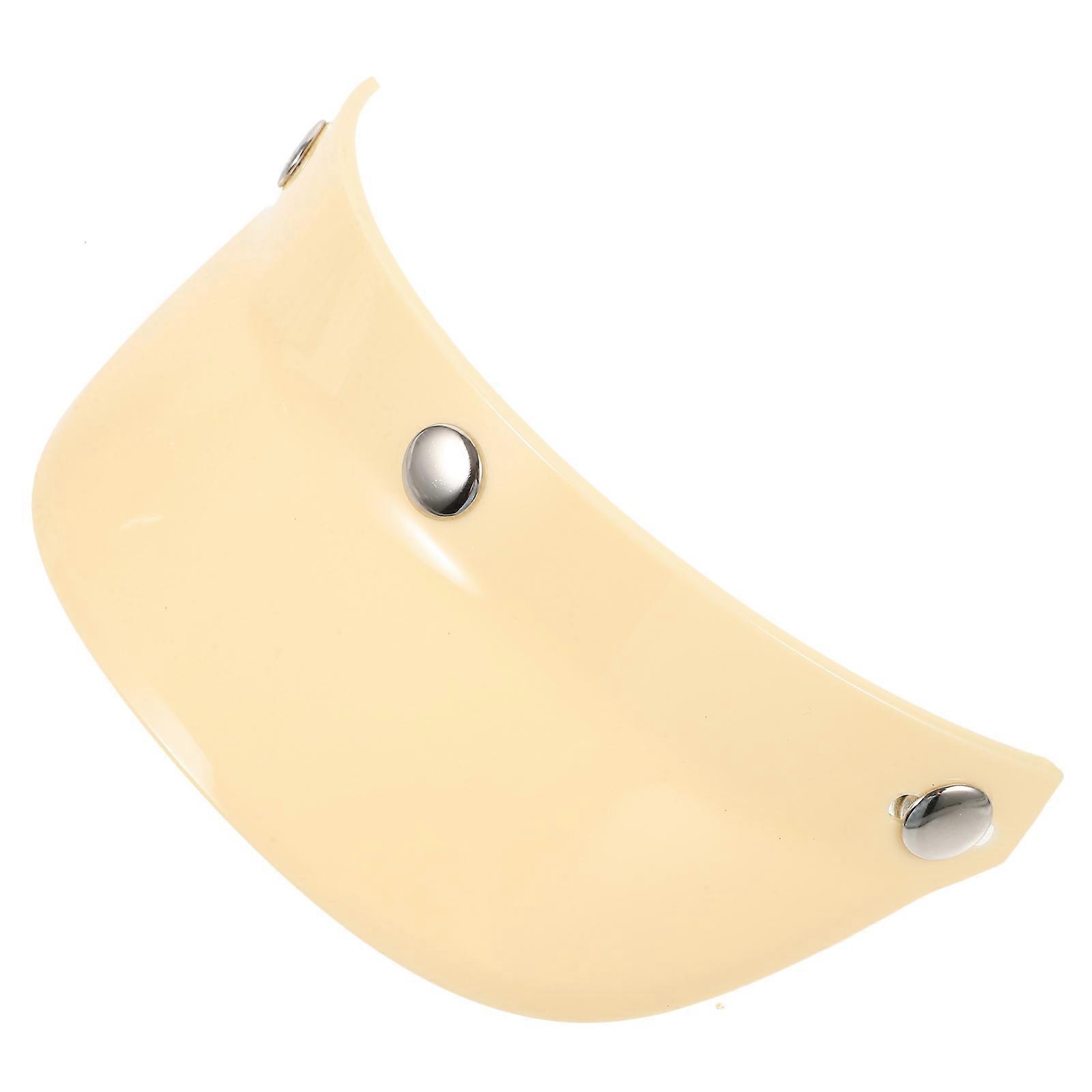White Motorcycle Visor Made of Strong PC Material for Use Fits Half 1 Piece