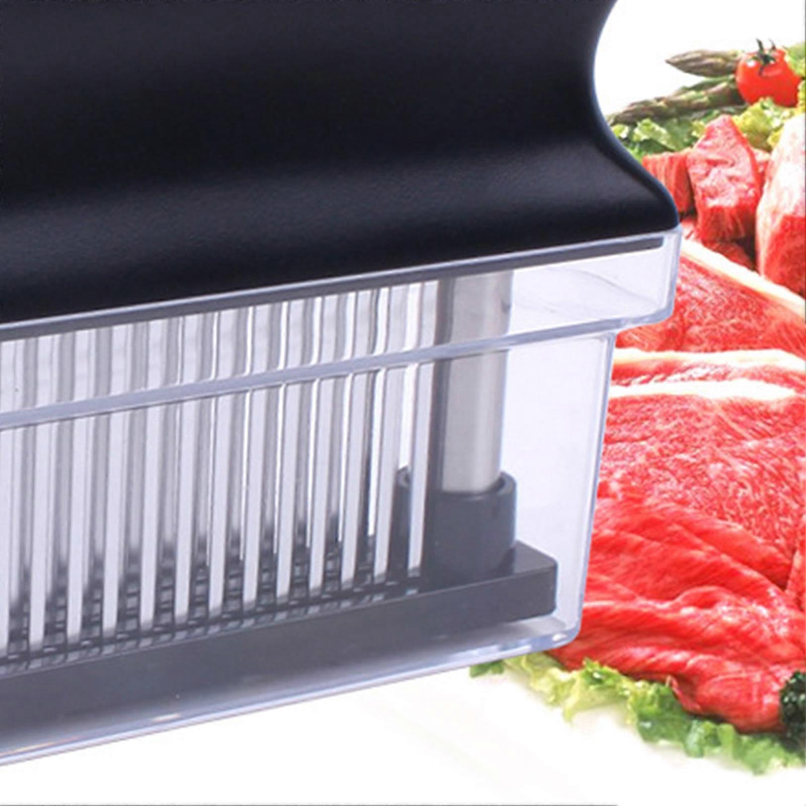 Meat Tenderizer Needle Tool 48 Blades for Pork Beef Steak Black