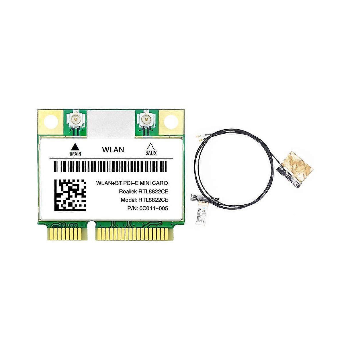 RTL8822CE WiFi Card+Antenna 1200Mbps 2.4G+5Ghz 802.11AC Network Mini PCIe BT5.0 Support Laptop/PC /