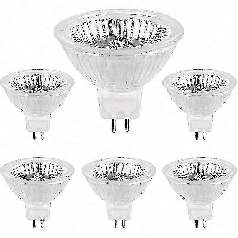 Halogen bulb GU5.3 50W 12V, 6-pack for MR16 spotlight replacement