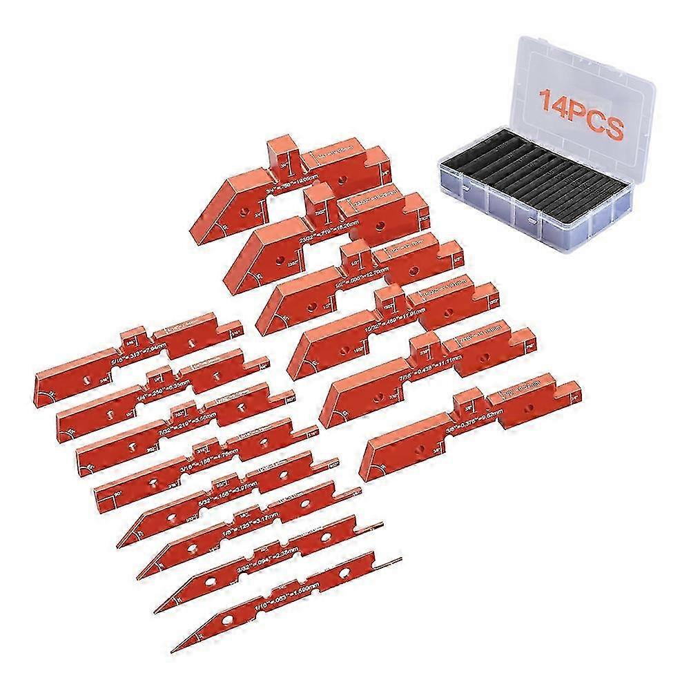 Router Table Precision Aluminum Setup Bars with 14 Pcs Height Gauge Set and Laser Engraving