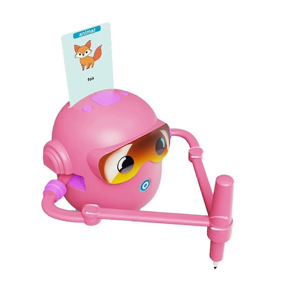 Educational Drawing Robot for Kids Interactive Learning Toy Pink