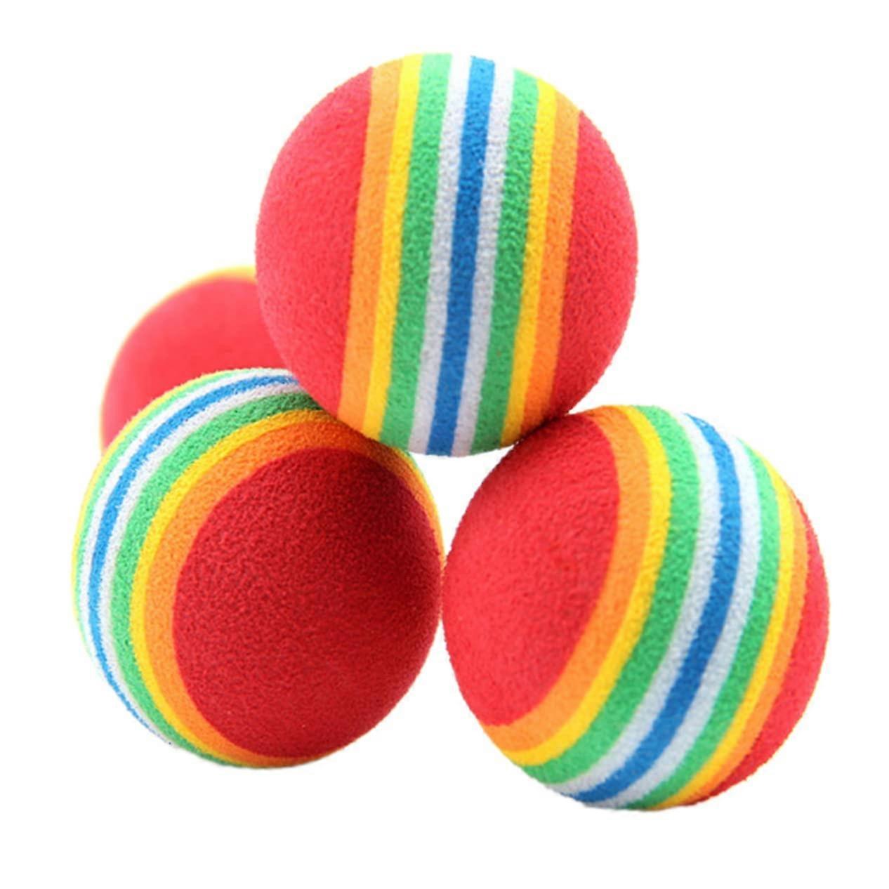 12pcs Eva Rainbow Balls for Dogs,  Visibility Fetch Balls, Durable Training Chew, Lightweight and Safe for Puppies