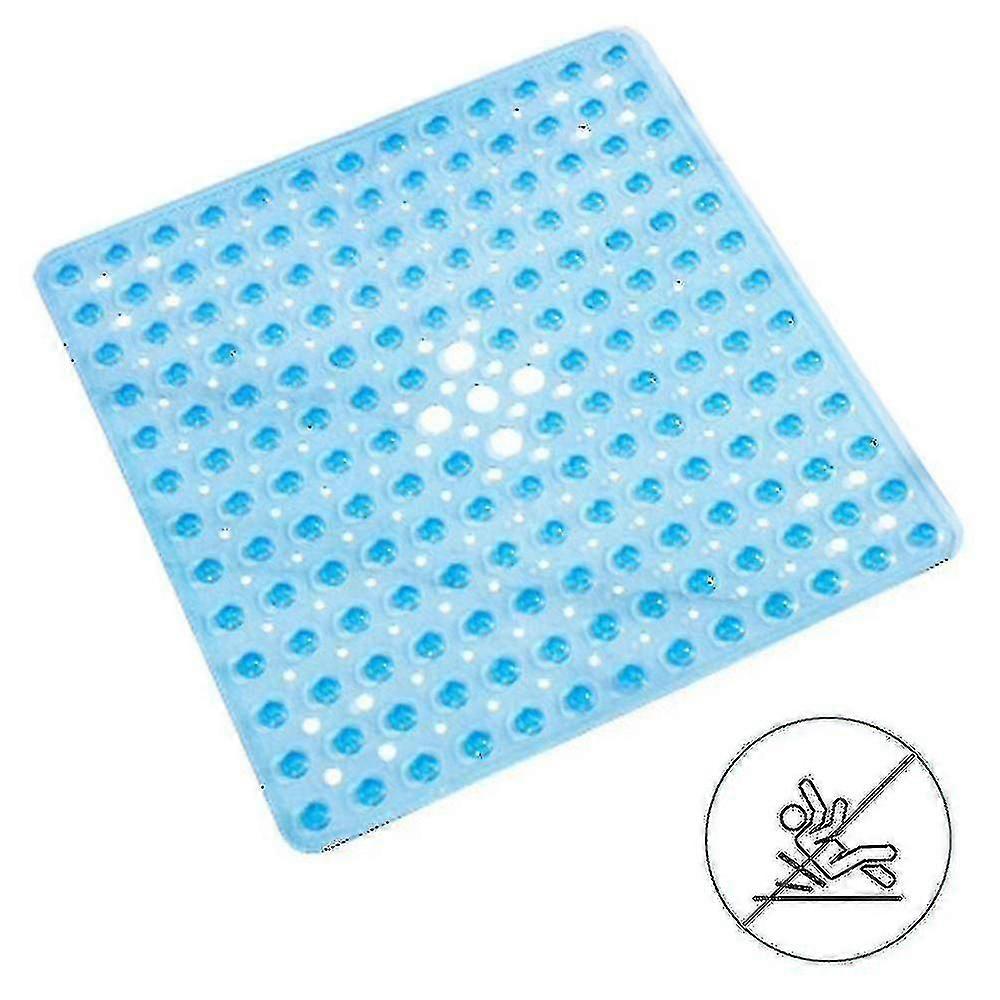 Square Shower Mat Non-slip Bath Mats Machine Washable With Suction Cup