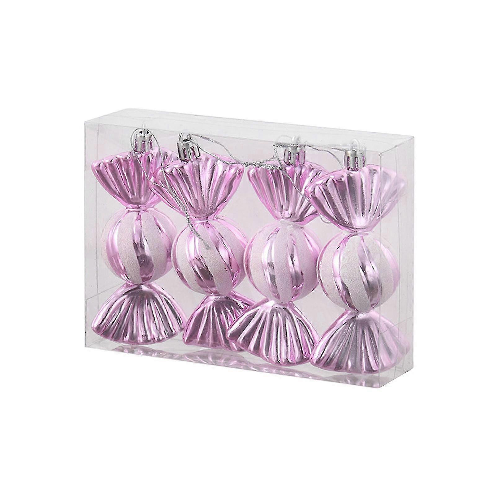 Christmas Tree Decorations: Painted Plastic Pendants for Showcase Counter Display