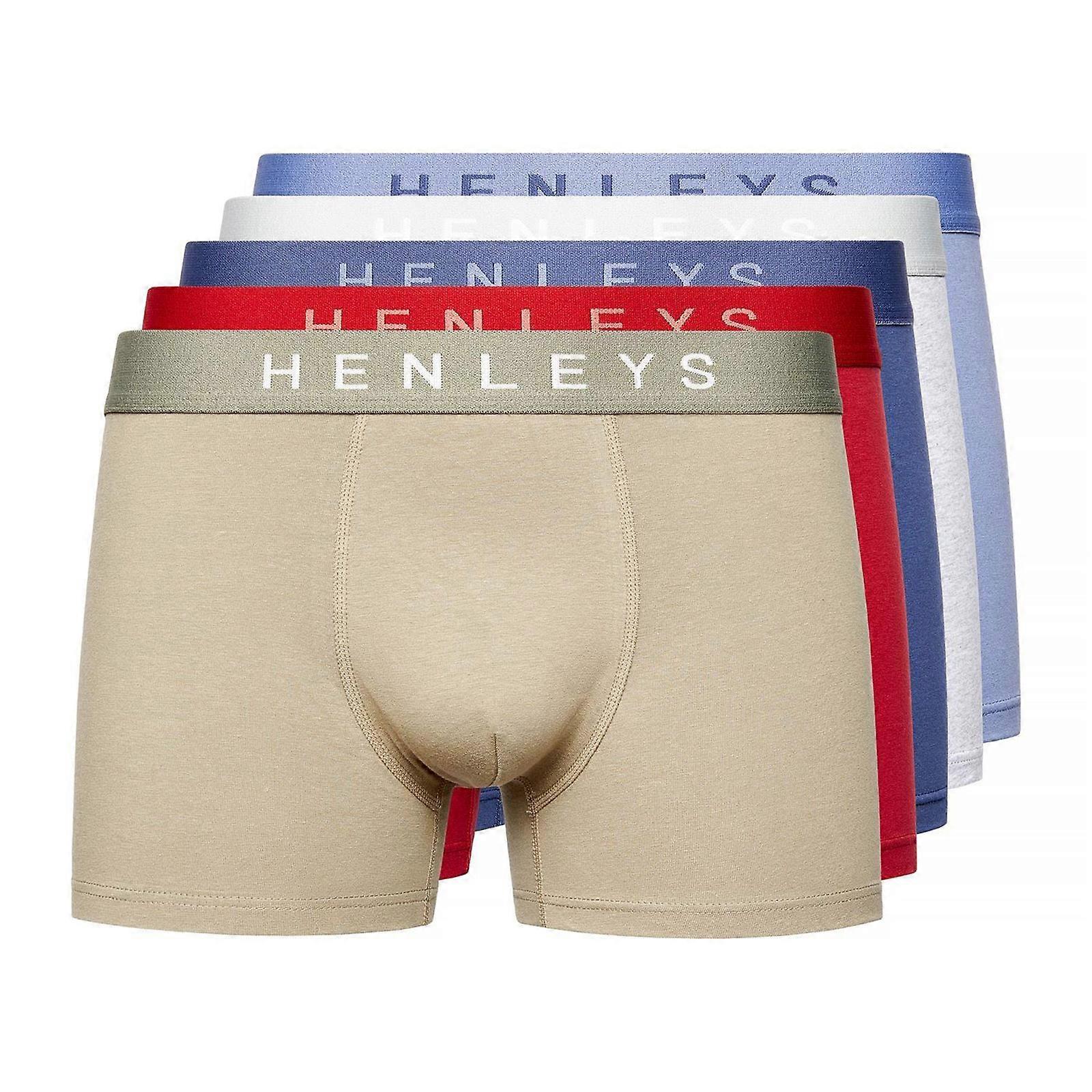 Henleys Motley Boxer Shorts 5pk Assorted