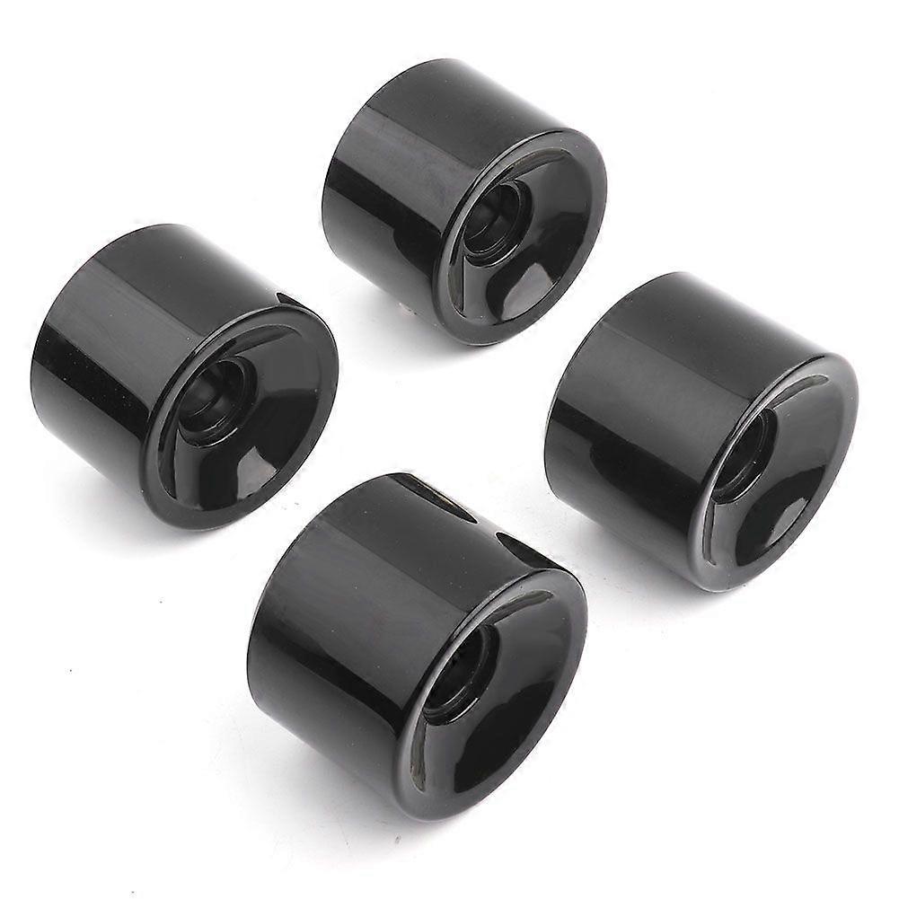 PUENTE 4pcs Set 70*51mm Superior Quality PU Skateboard Wheels Long Board Wheel (Black)