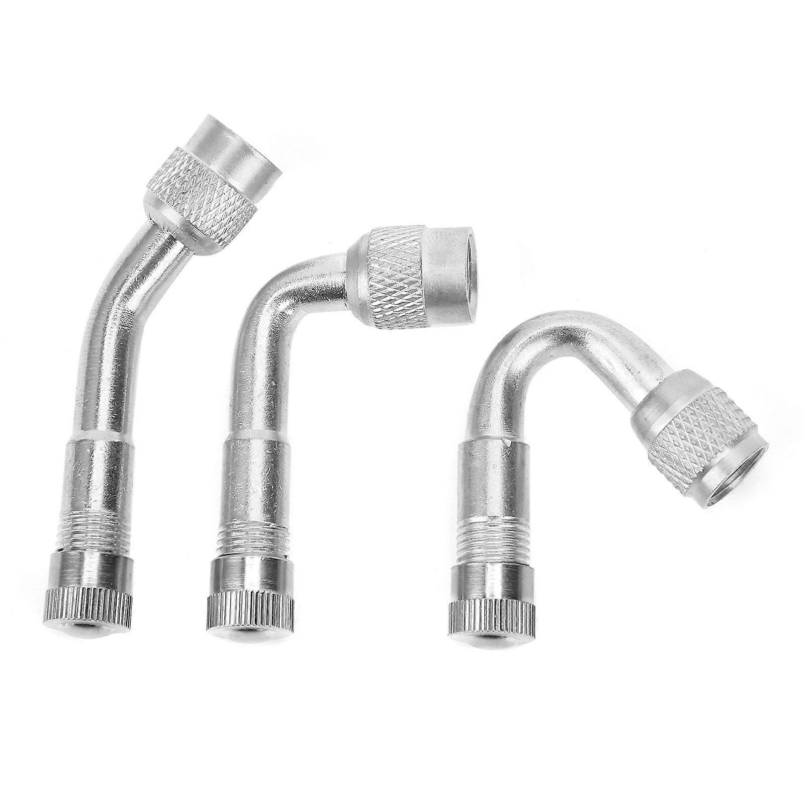 Brass Tire Valve Extender 90 135 45 Valve Stem Extension Adapter for Car Motorcycle BikeSilver