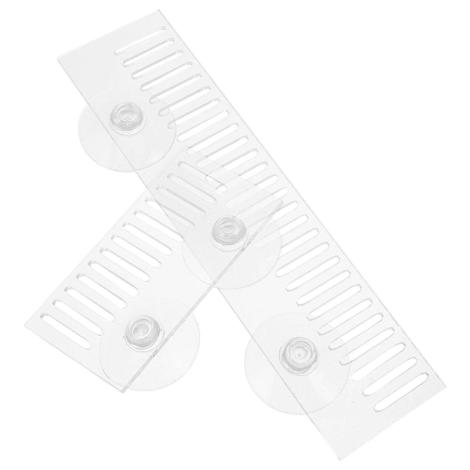 Acrylic Fish Tank Comb Preventing Water Overflow Aquarium Maintenance 10.00X5.00X0.30cm Transparent 2Pcs