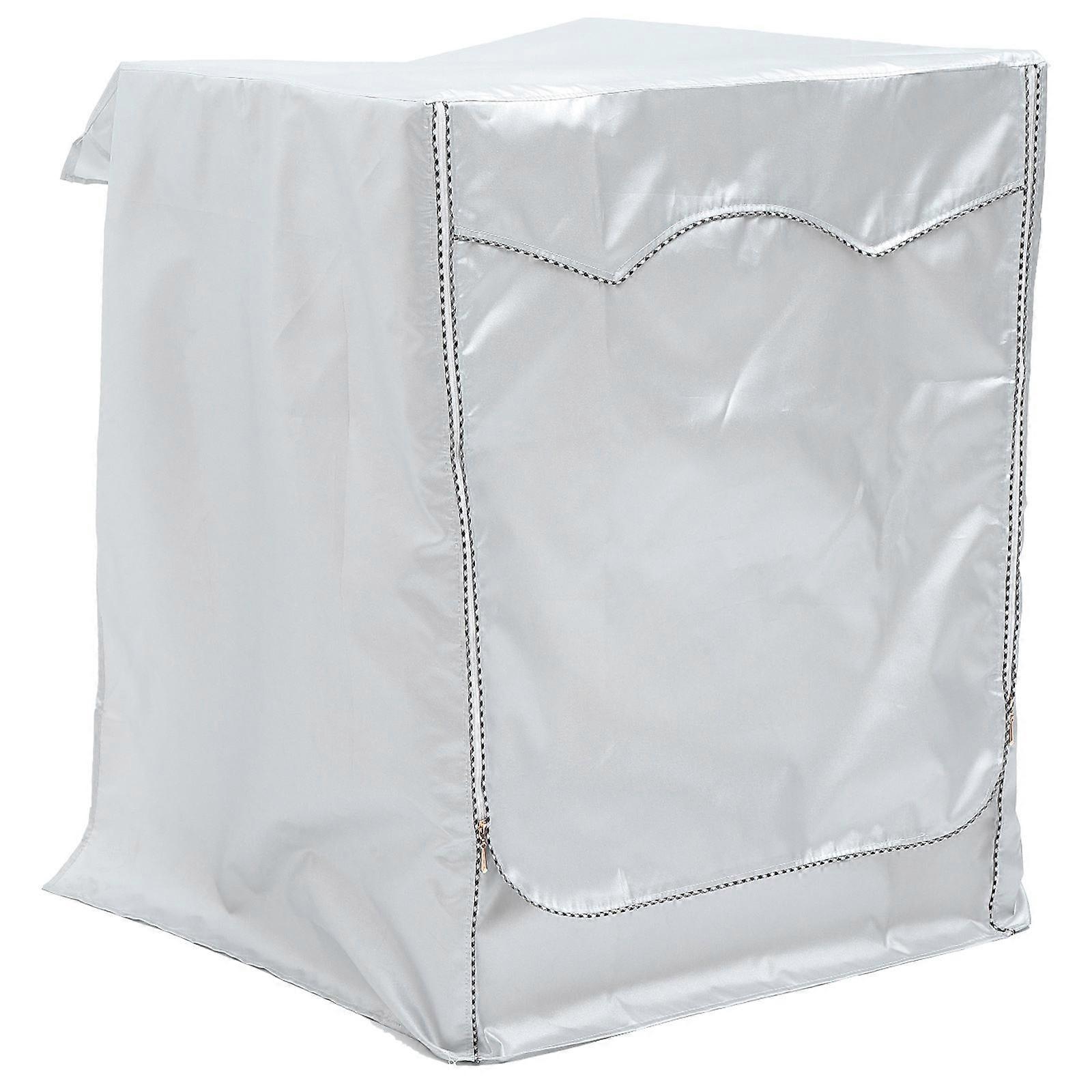 Washer Protective Cover Dustproof Washing Machine Dryer for Home Balcony Silver Cloth Protector 1Pack