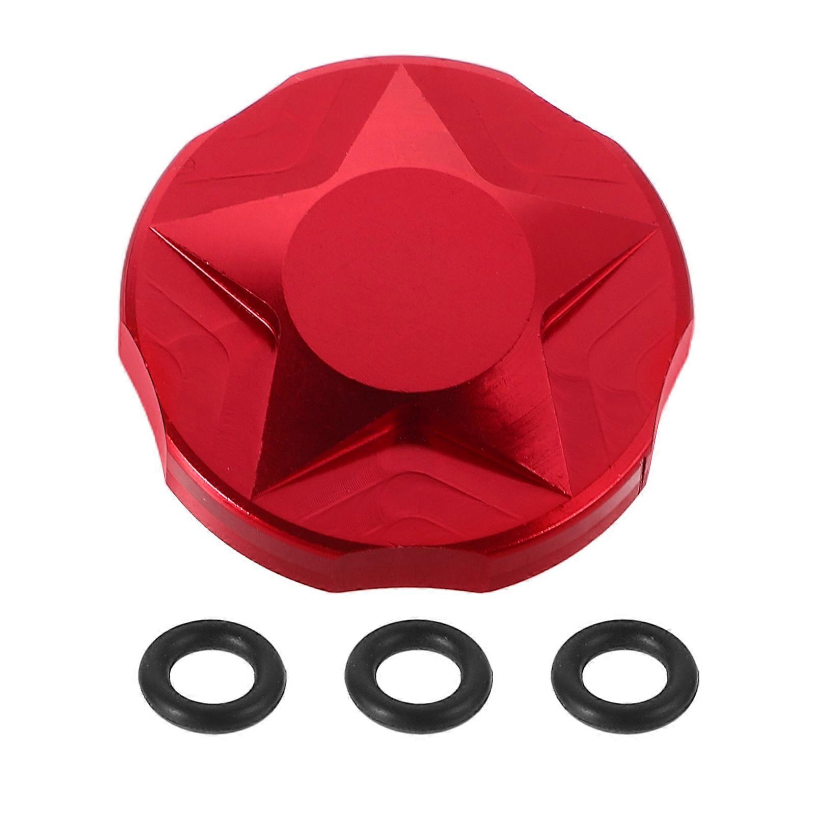Aluminum Alloy Mountain Bike Air Fork Cap Protector Replacement Accessory For Cyclists Red Dustproof 1 Set