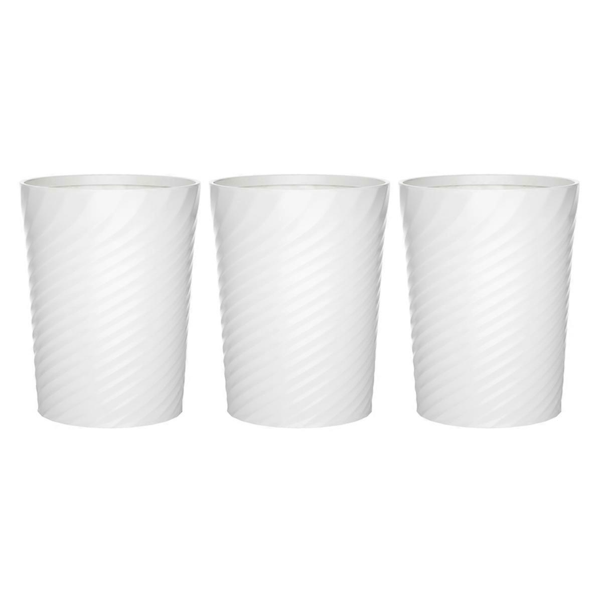 Bathroom Trash Can,Small Trash Can With Trash Bag 3pcs,White