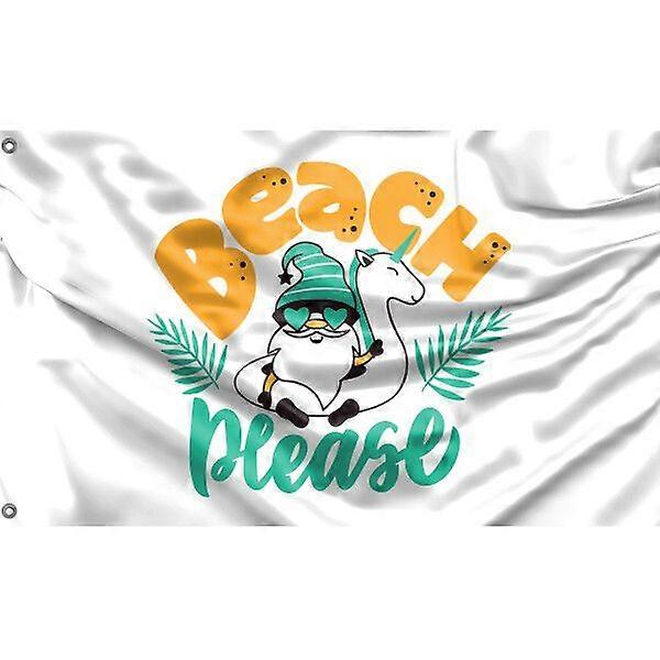 Beach Please Penguin Flag FG796