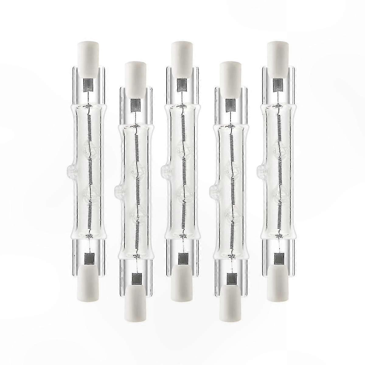 5-Pack R7s 118mm 300W 230V Linear Halogen Bulbs, Dimmable Construction Lighting Solution