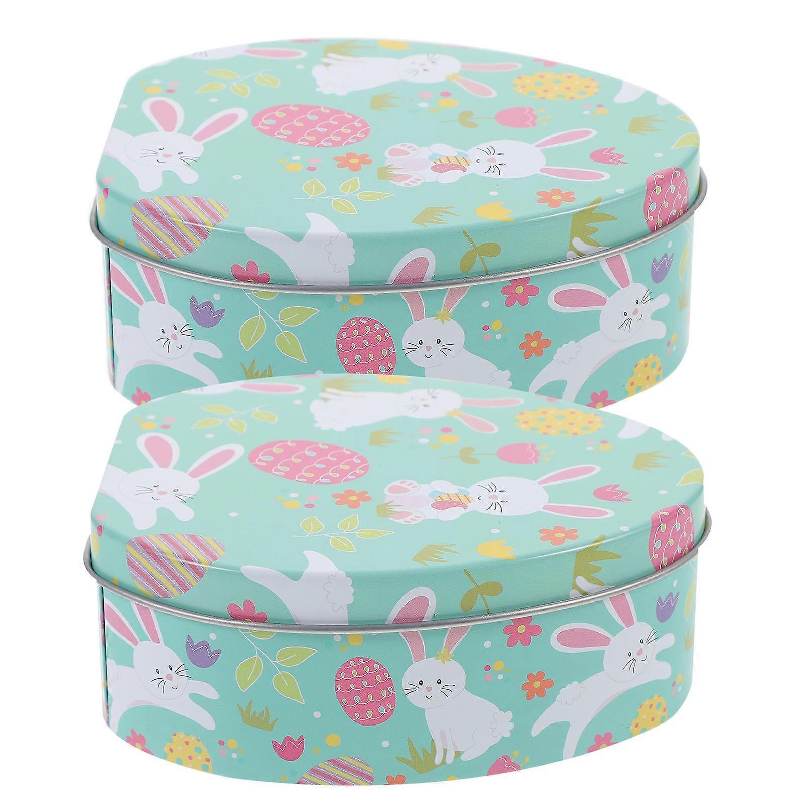 Easter Candy Container Iron Tinplate Boxes for Storage 4Pcs