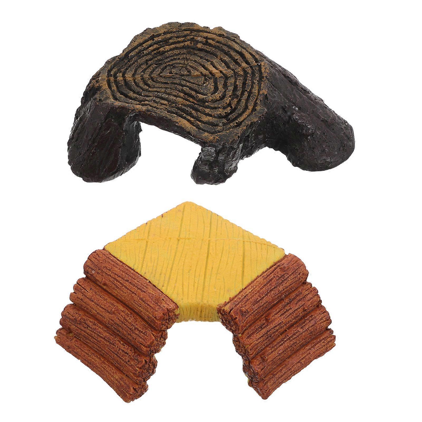 Aquatic Turtle Basking Platform Offers Climbing Ramp with 4Pcs Set