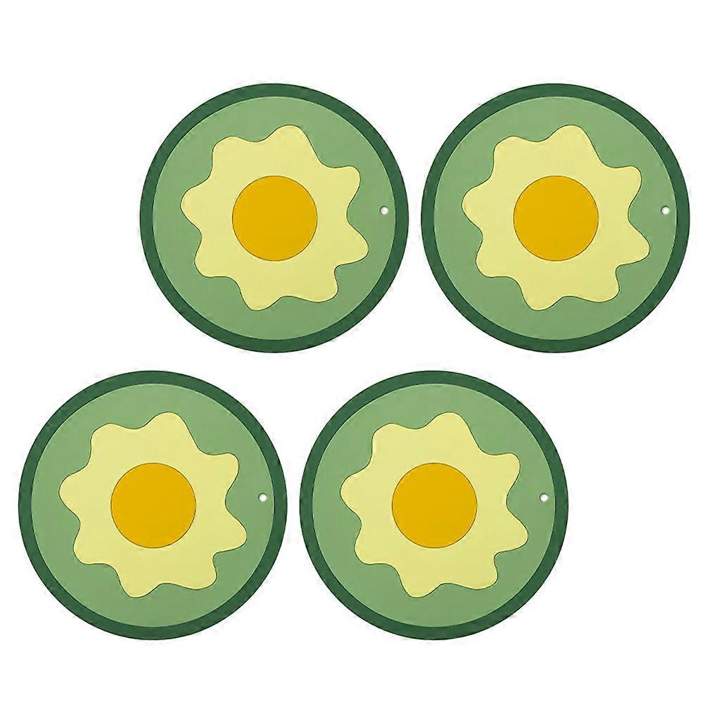 8Pcs Insulated Silicone Cup Pads In Green Suitable For Kitchenware Dining Table With Heat Insulation Function And Square Shape