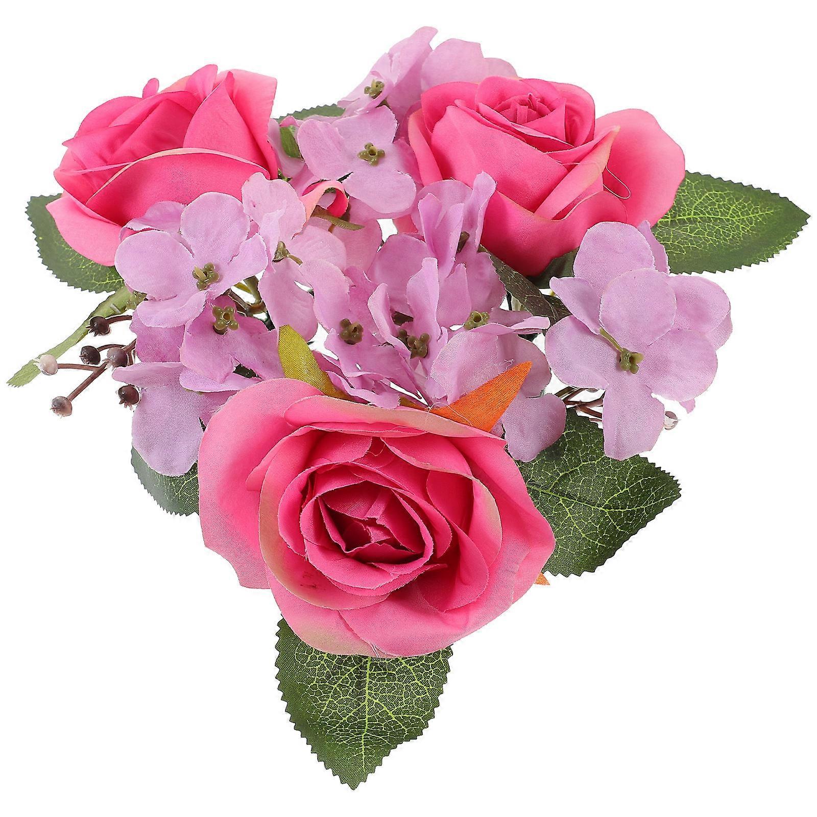 Artificial Candle Wreath 3Pcs European Style Table Decoration Wedding Home Use Circular 27X27X5CM