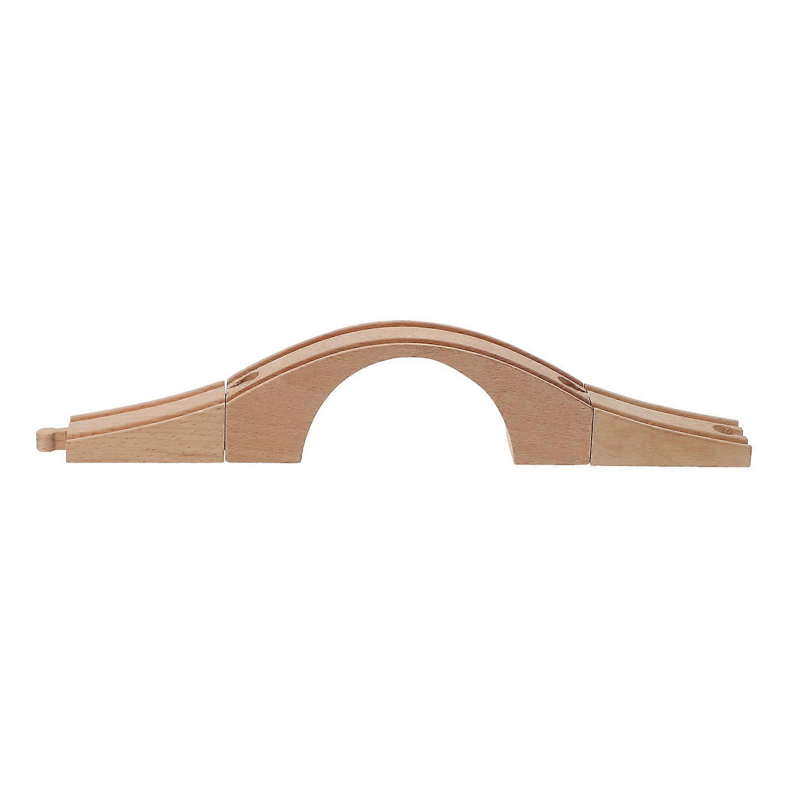 Wooden Train Track Bridge Toy for Railway Expansion Accessories 2Pcs