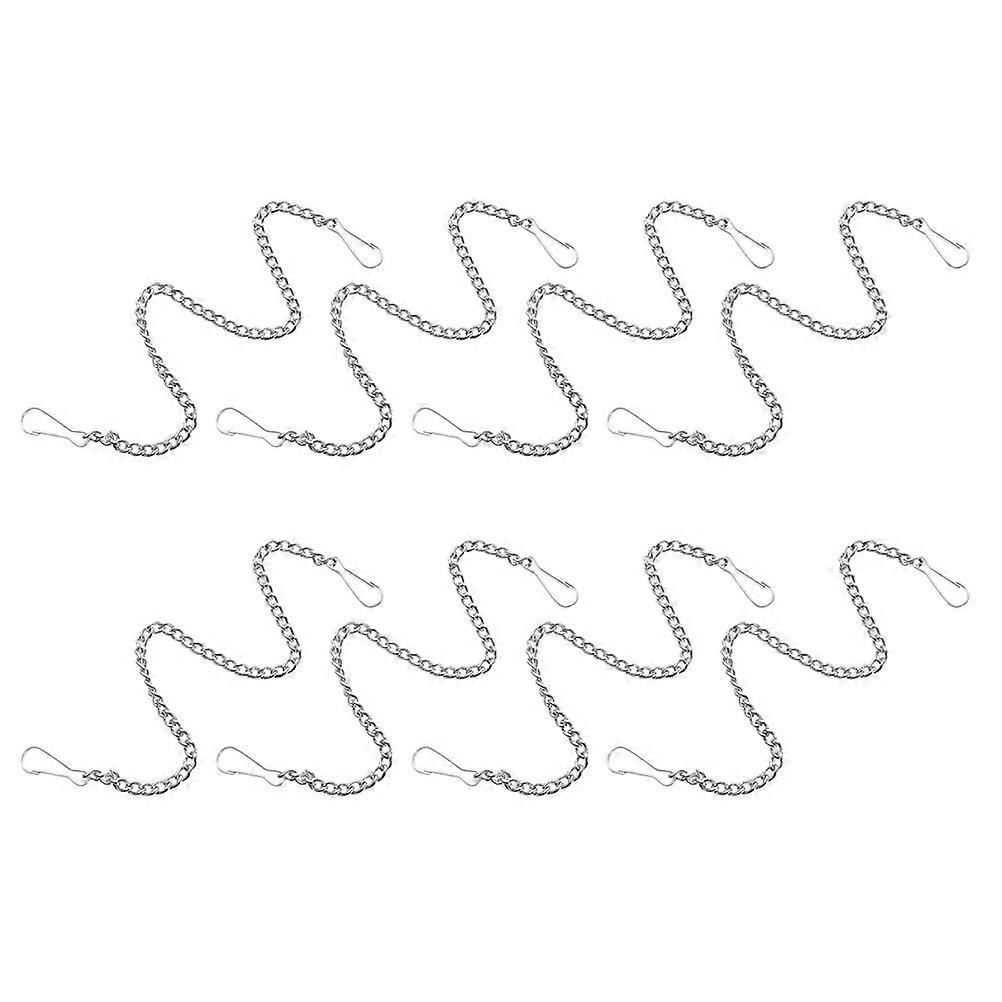 Silver Decorative Hanging Chain Iron Material for Window Panels 16Pcs