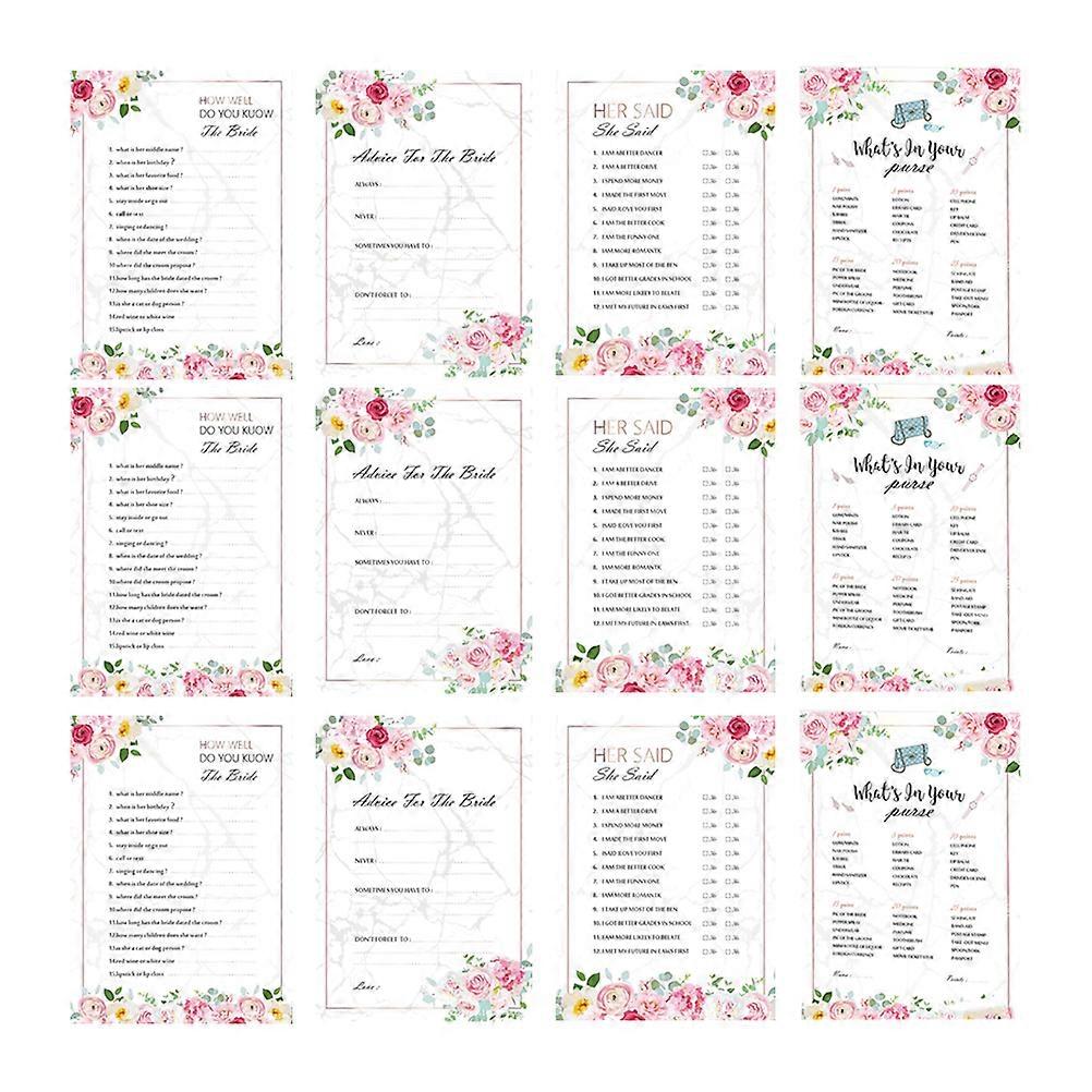 Engagement Party Games Wedding Quiz Cards for Playing 144Pcs Bundle