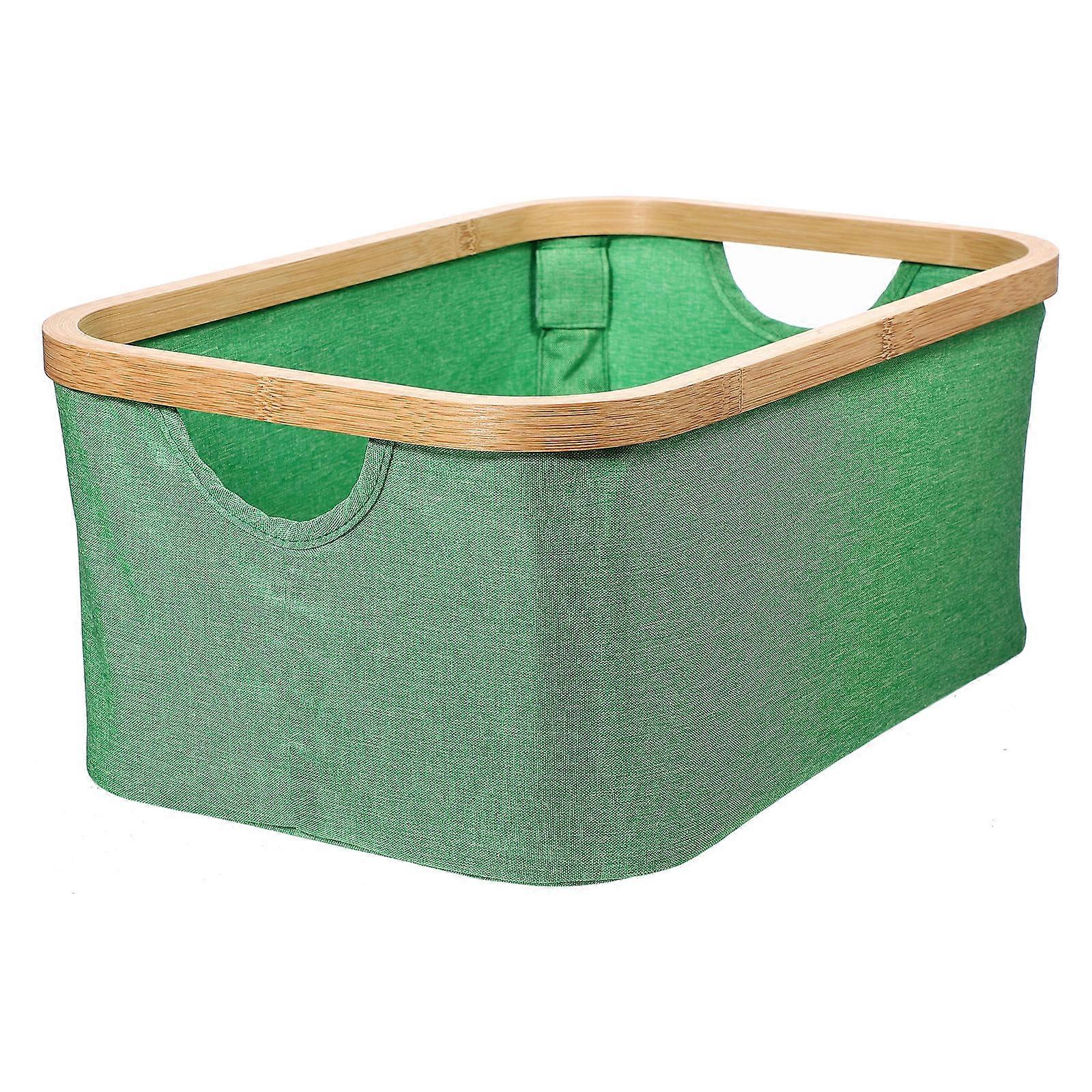Home Laundry Basket for Storage 2Pcs Foldable Clothes Organizer Green