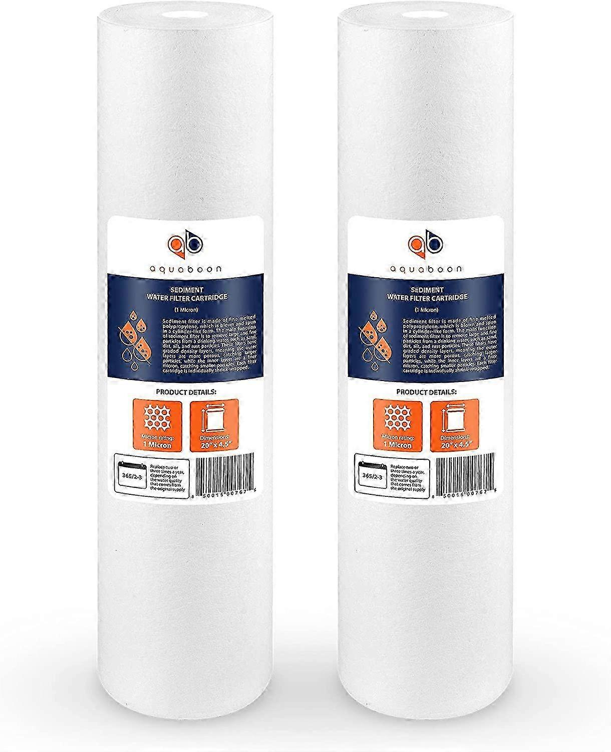 Aquaboon 5 Micron 20" Sediment Water Filter Replacement Cartridge | Whole House Sediment Filtration | Compatible with AP810-2, SDC-45-2005, FPMB5-20,