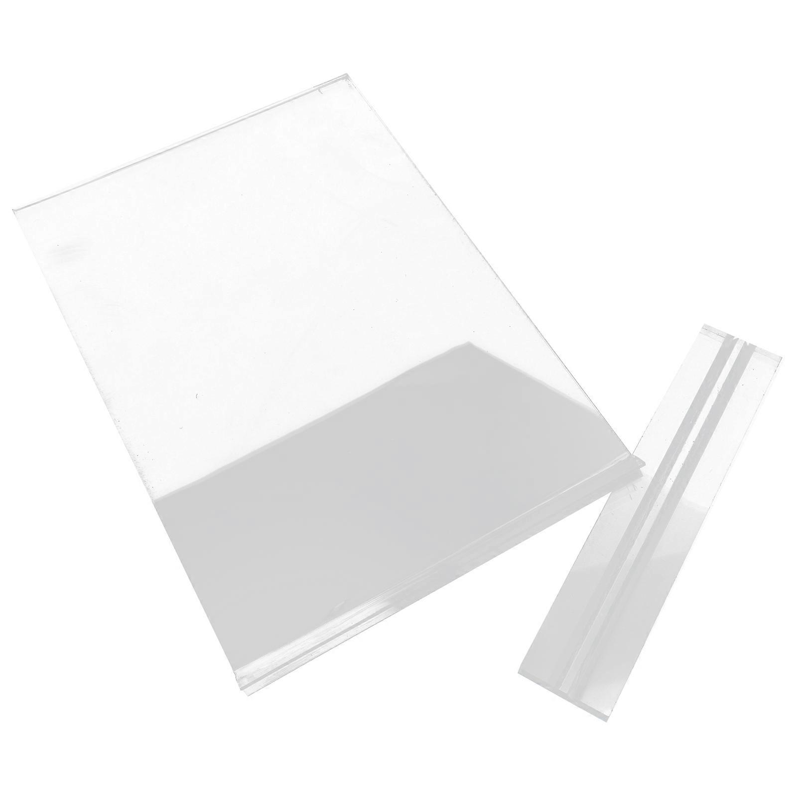 Acrylic Sign Holder Desktop Sign Stand for Table Menu Display 2Pcs White