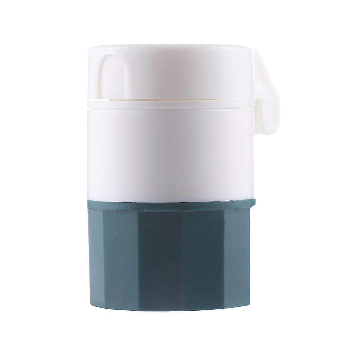 Medication Divider for Pill Storage 2Pcs Green Portable Pill Cutter Box