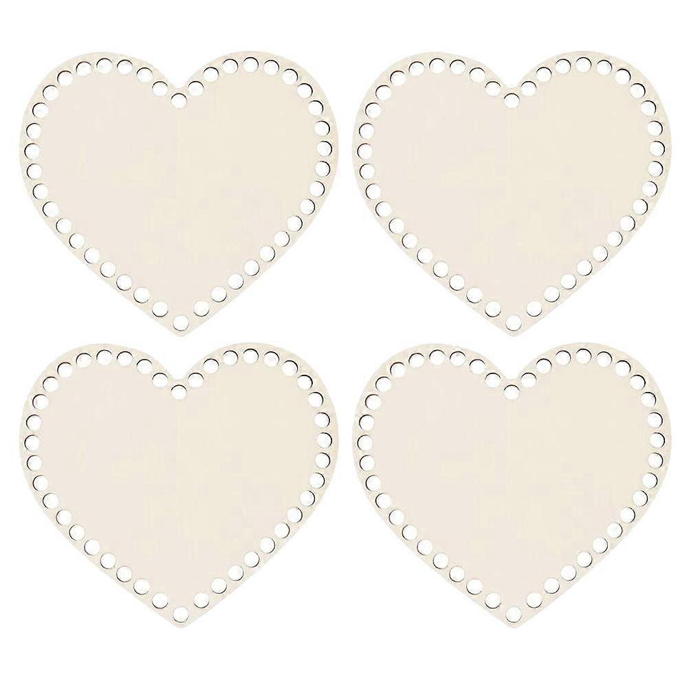 Bag Bottom Base Wooden Heart-Shaped for DIY Bag 12Pcs Shaper Set