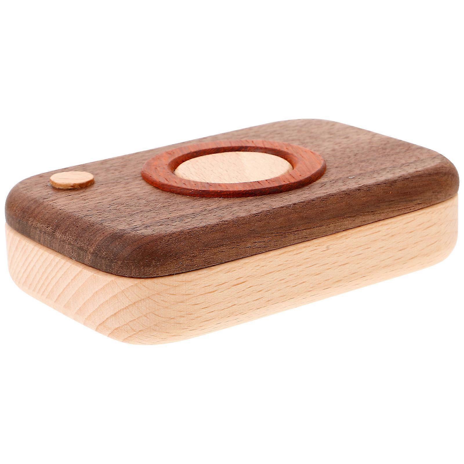 Wooden Baby First Tooth Box for Storage with 3Pcs Included