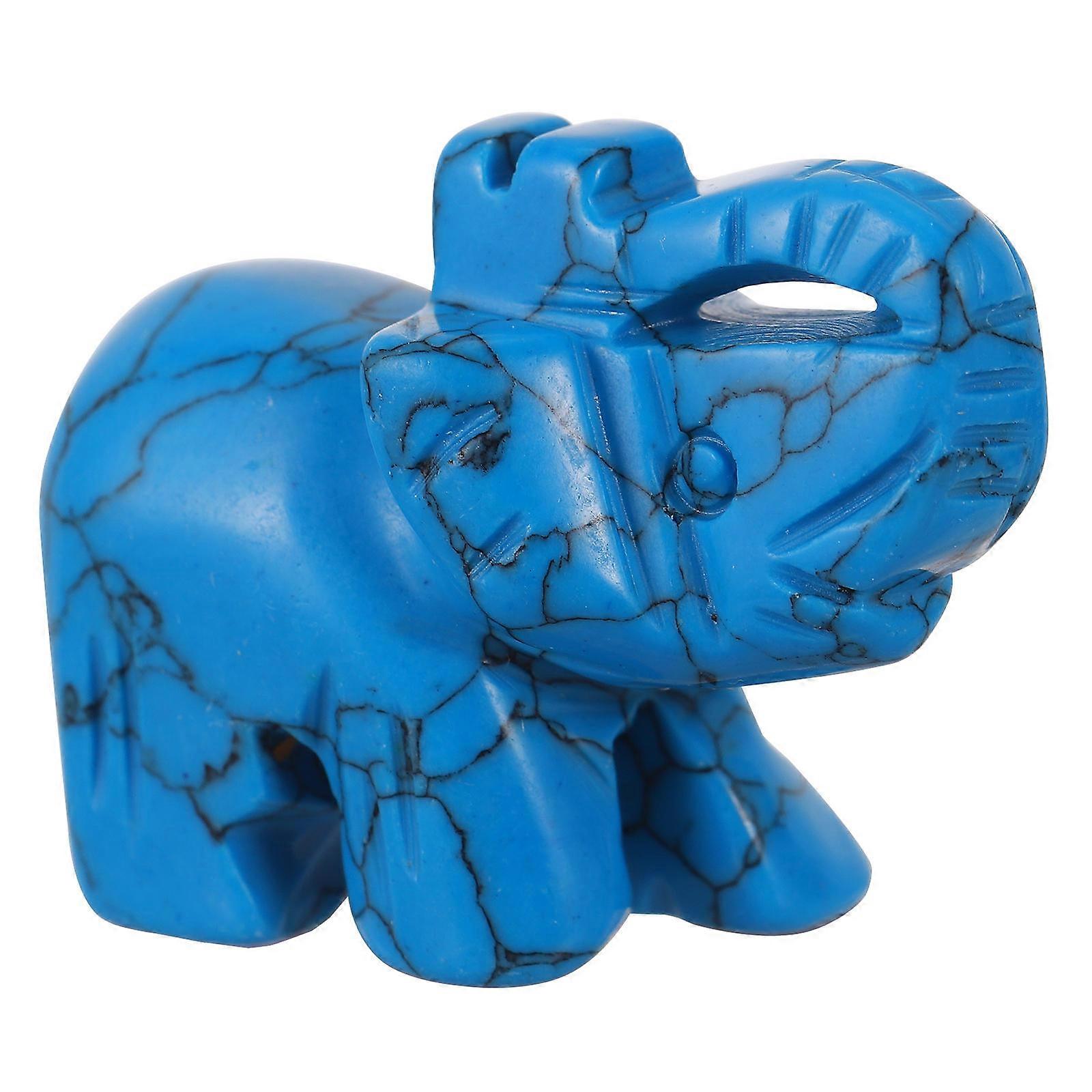 Elephant Figurine Crystal Sculpture for Decor 3Pcs Set
