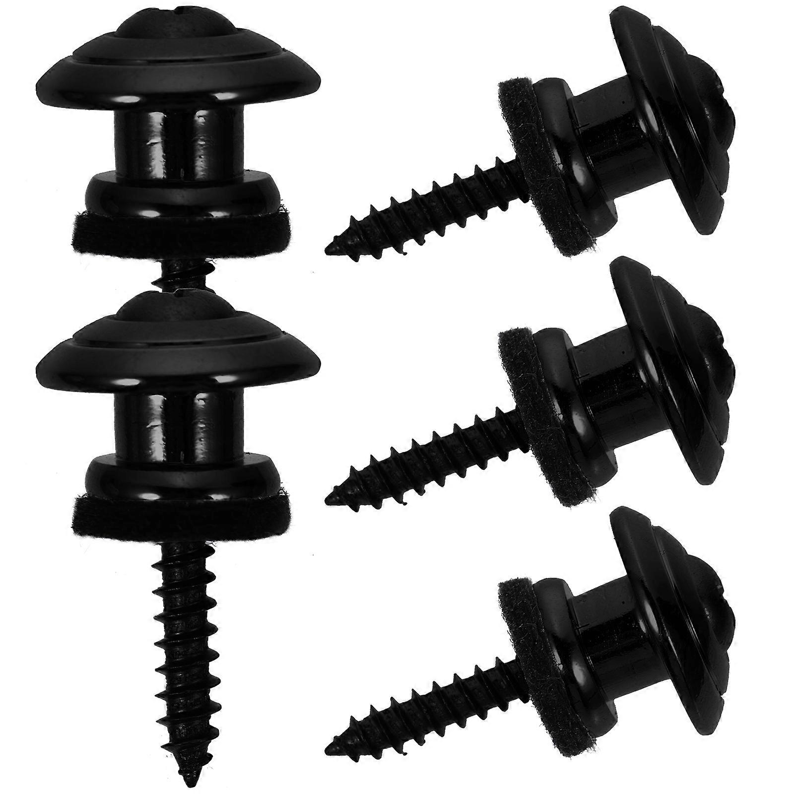 Guitar Strap Lock 5Pcs Metal Button for Secure Instrument Strap Fixing