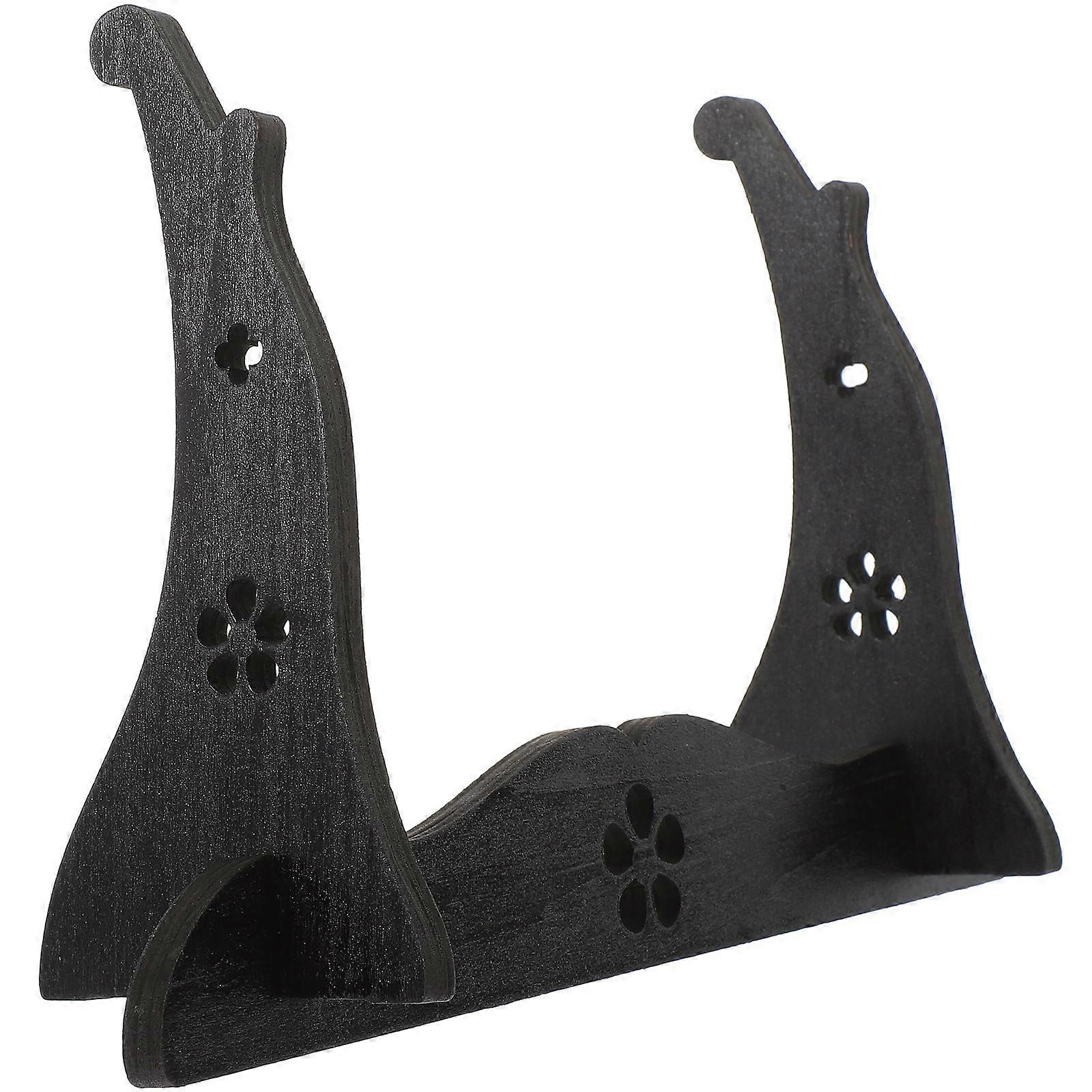 Brown Wooden Flute Display Rack for Swords Holder 5Pcs Storage