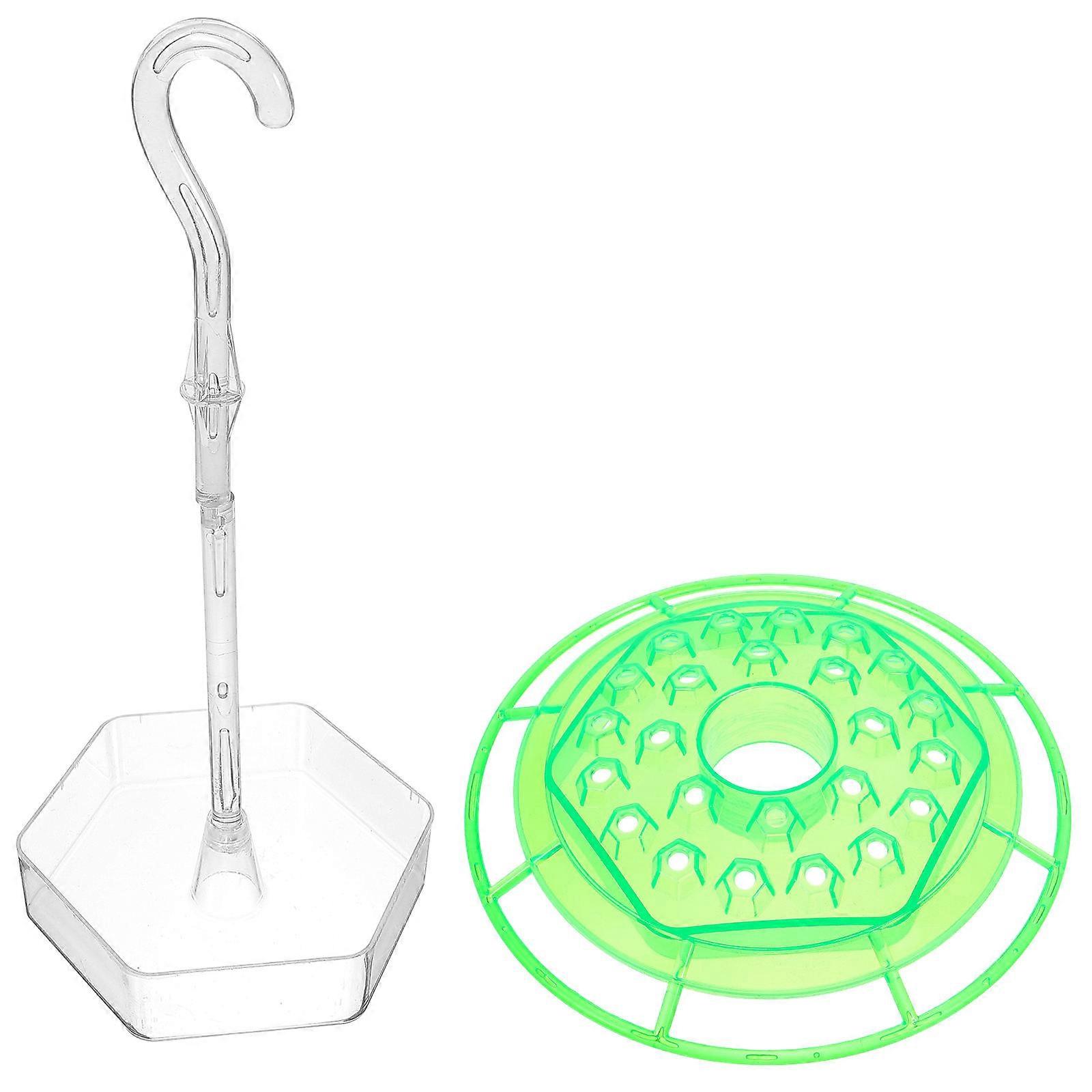 Plastic Bird Feeder Hanging Bird Feeder for Garden 2Pcs Set