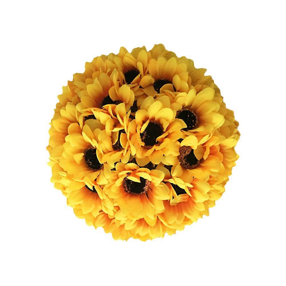 Wedding Decoration Simulation Flower for Ceremony Layout 2Pcs Yellow Artificial