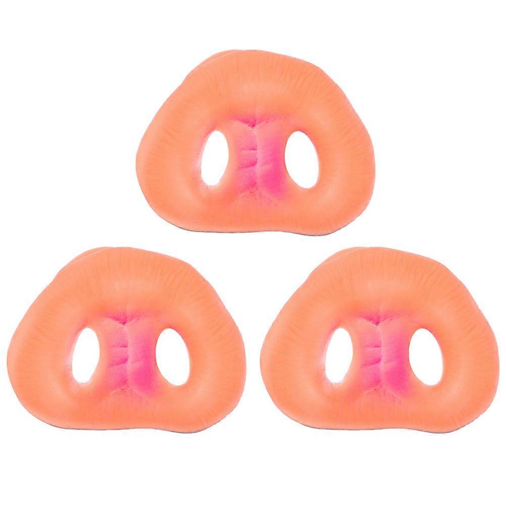 Pink Pig Nose Latex Prop for Masquerade Party 9Pcs Set