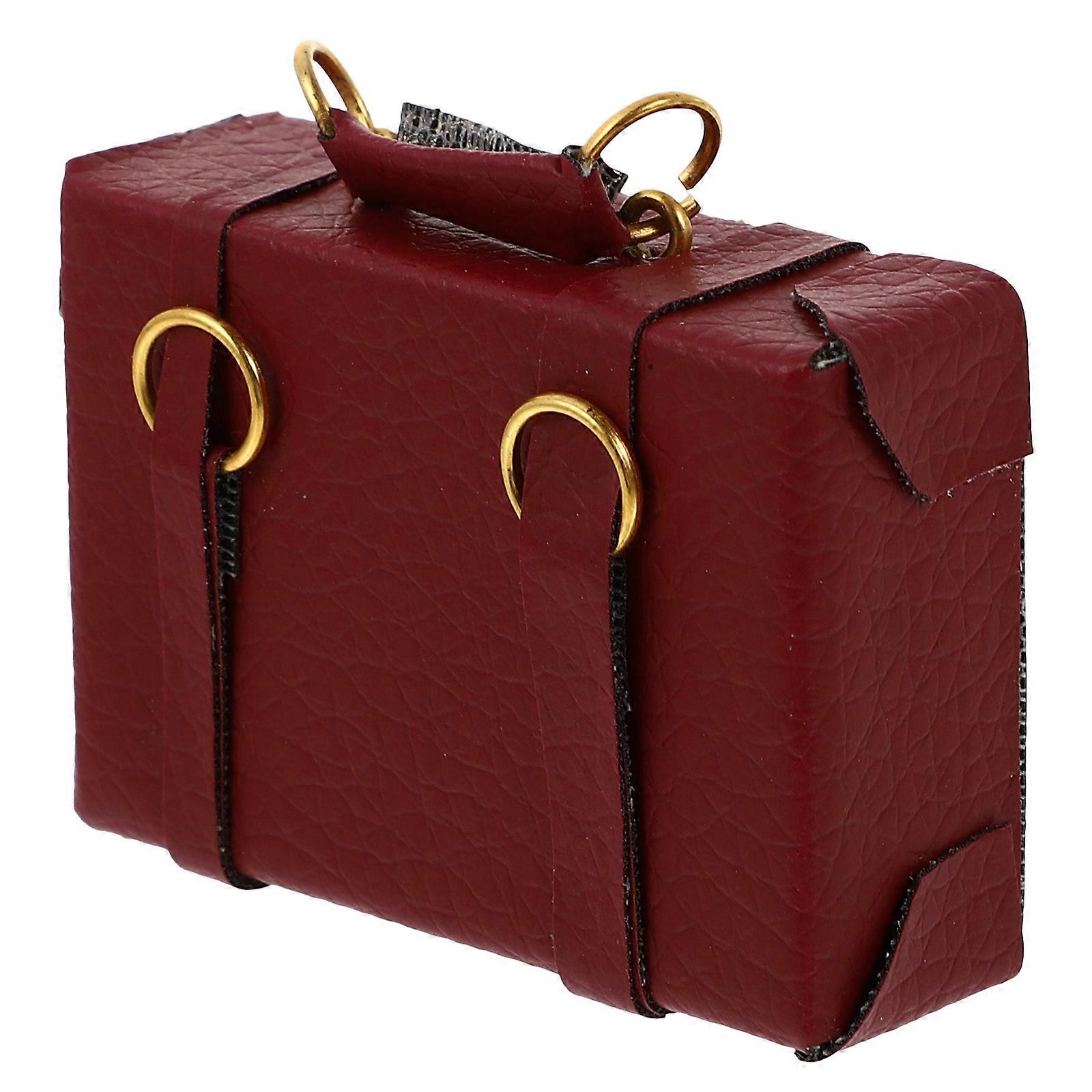 Miniature Bags Mini Suitcase for Mini House Decor 2Pcs