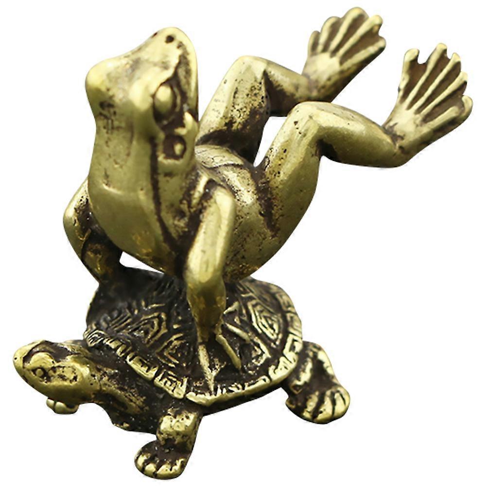 Retro Turtle Statue Copper Ornament for Decor 1Pcs Turtle Statue Decoration