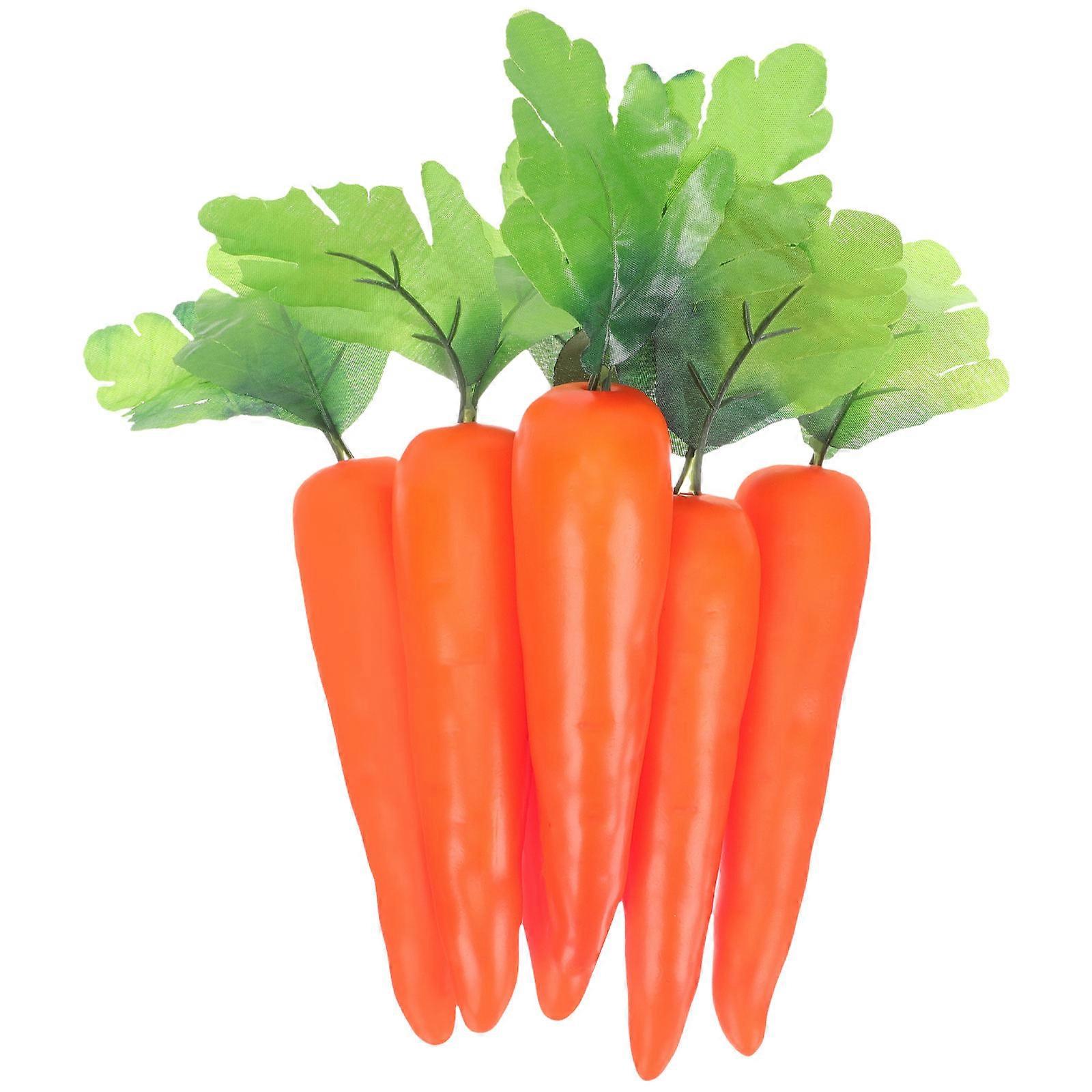 Artificial Carrot Ornaments Simulation Carrot for Decor 24Pcs Orange Props