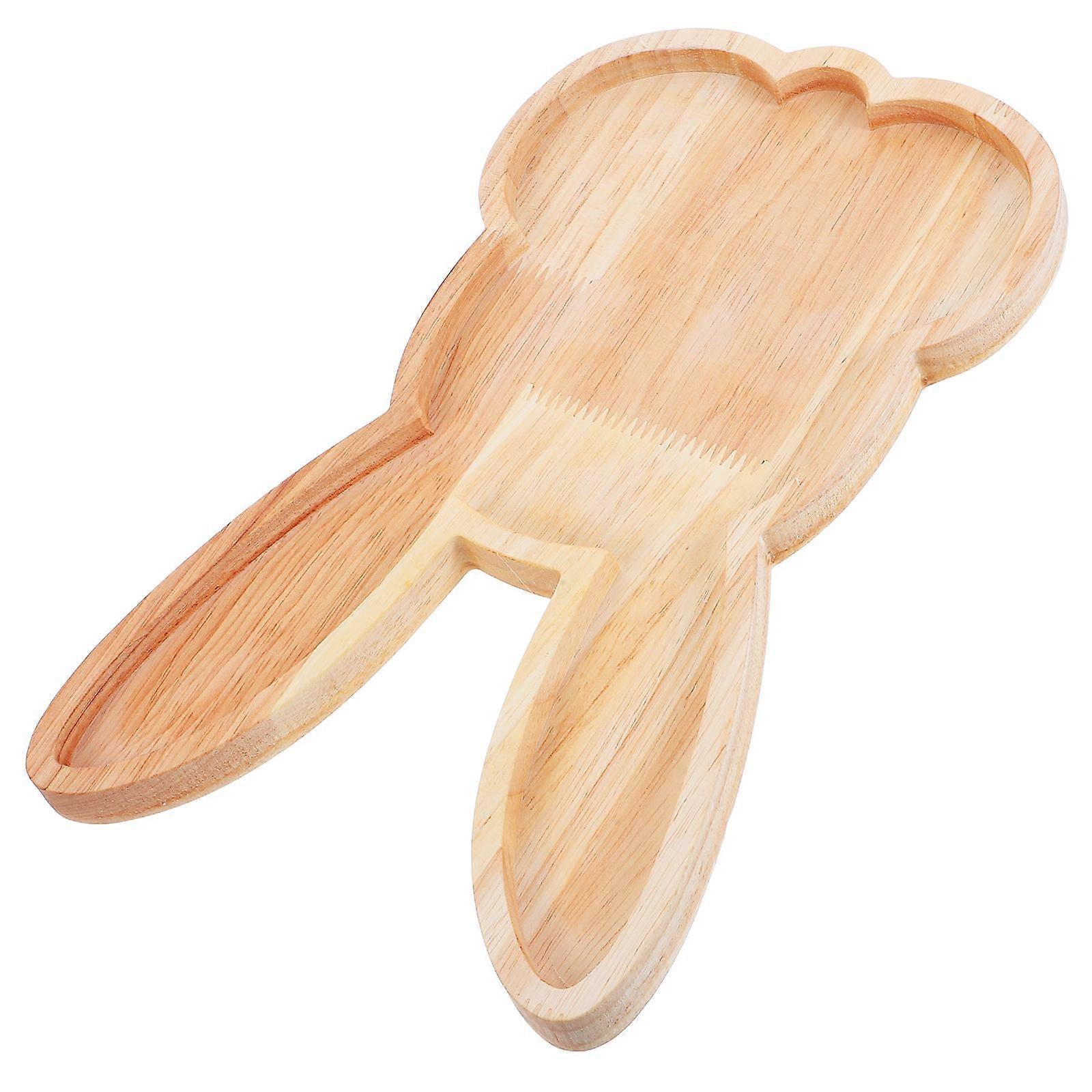 Rustic Wooden Charcuterie Board for Serving 5Pcs Easter Bunny Platter