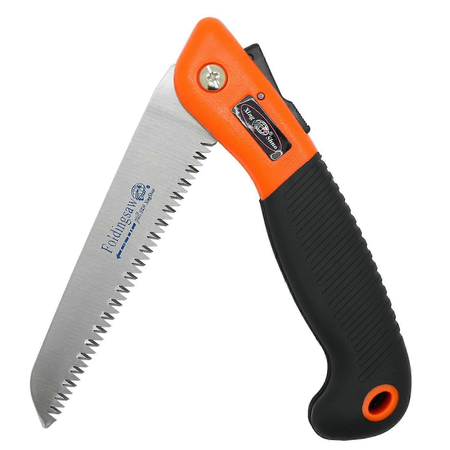 Folding Saw Carbon Steel Blade MultiPurpose Branch Saw With Safety Lock Outdoor Garden Tree Camping Hunting