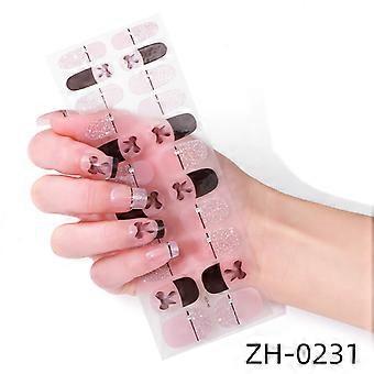 Heißer verkauf 22 nagellack film nagel aufkleber gold-prägung nagel aufkleber 3d imitation diamant nagel aufkleber ZH-0231 bare stück + nagel datei