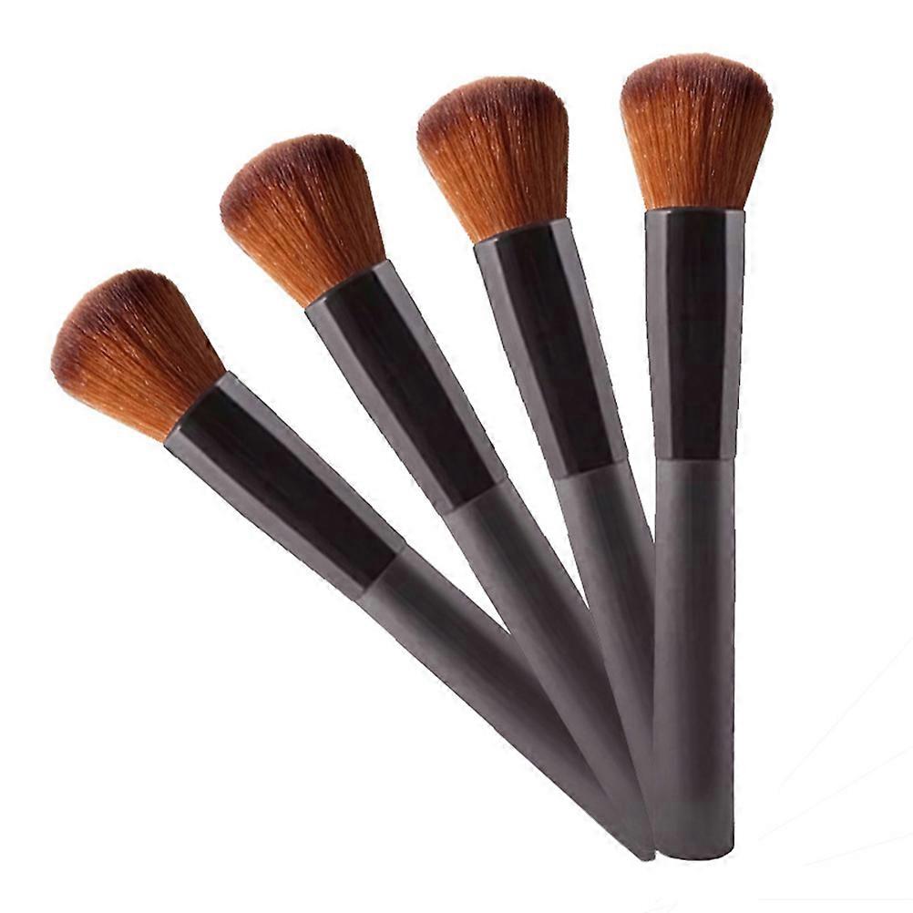 Black Concave Face Makeup Brush for Liquid Foundation Use