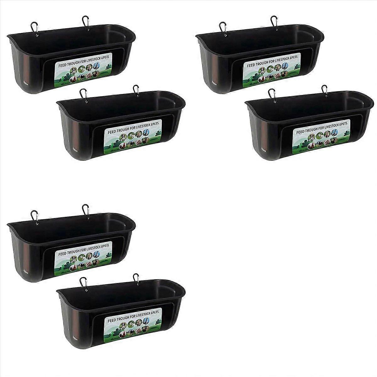 Chicken Goat Hanging Fence Feeder, Water Trough for Deer Duck Dog and Piglets, Goose Waterer Trough