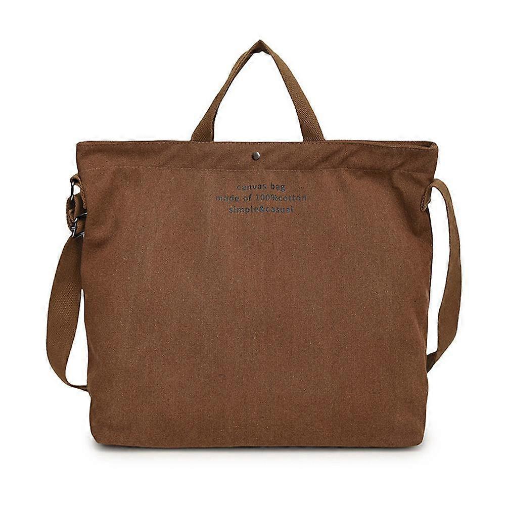 Canvas Crossbody Tote Bag Large Capacity Multifunctional Lightweight for School College Travel Multiple Colors