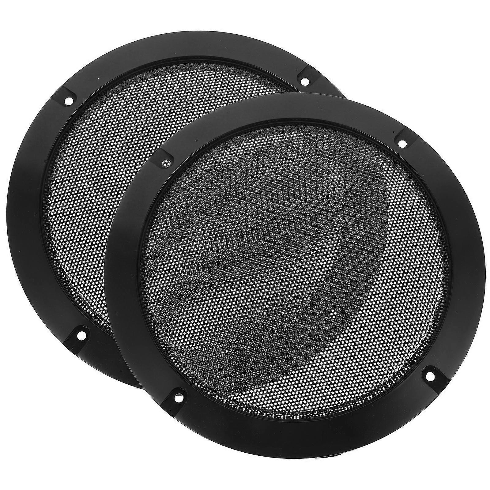 Black Waffle Speaker Grill Cover for Car 8Pcs Pack