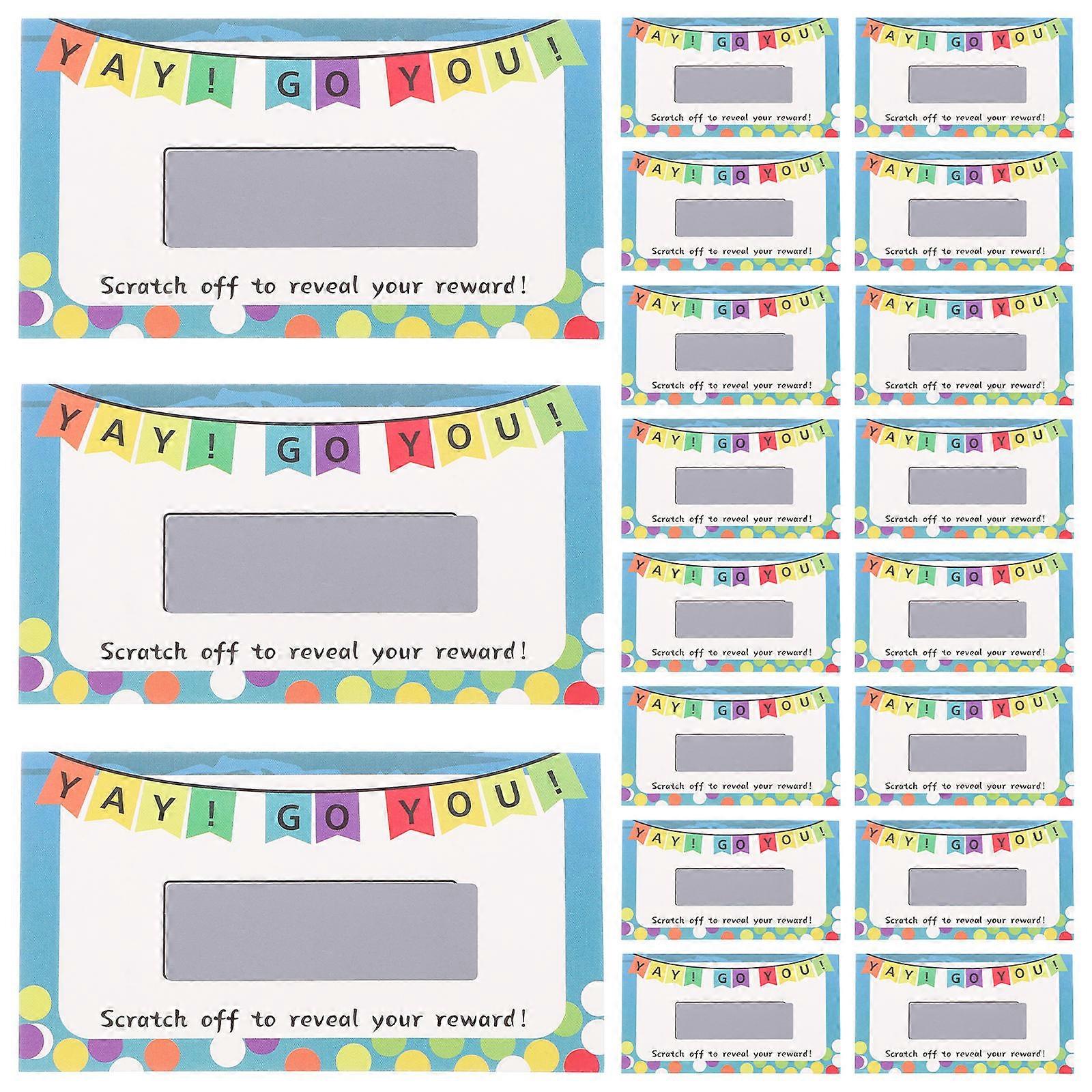 Scratch Card DIY Motivational Scratch Card for Classroom Rewards 100Pcs
