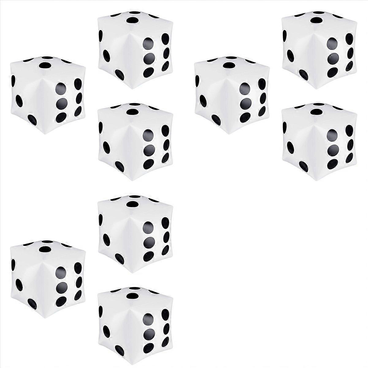 9 Pack Jumbo Inflatable Dice 12 Inch Giant Inflatable Jumbo Dice Large Inflatable Dice for Game Pool
